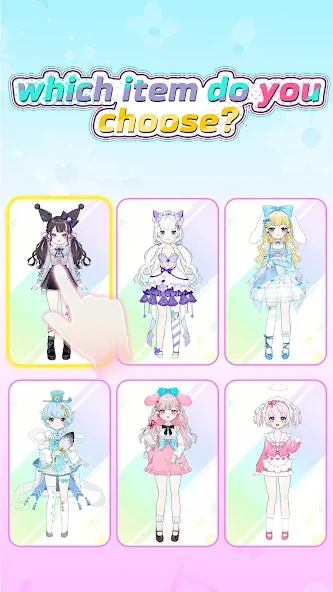Мод Dress Up! Shining Anime Star — Безлимитные деньги и все наряды, скачать APK — скриншот 3