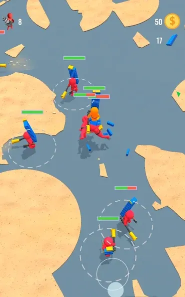 Скачать Stickman Fight: Battle Arena на Андроид с модом — Безлимитные монеты и усиленный урон — скриншот 4
