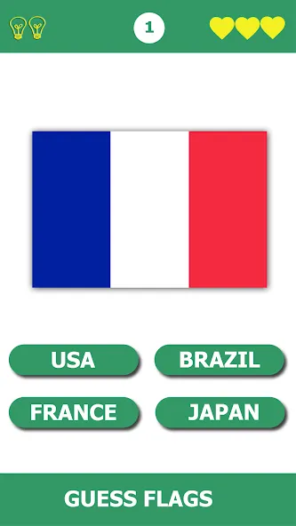 Flag Quiz Gallery: Quiz, Guess взломанный APK — Открыты все флаги и уровни — скриншот 4