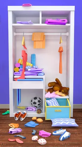 Fill the Closet: Organize Game мод на Андроид: Безлимитные деньги и все уровни — скриншот 1 Fill the Closet: Organize Game мод на Андроид: Безлимитные деньги и все уровни — скриншот 1