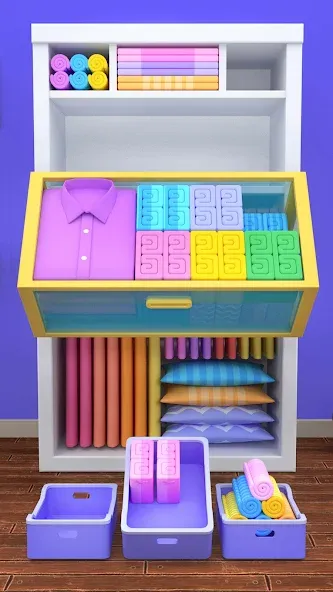 Fill the Closet: Organize Game мод на Андроид: Безлимитные деньги и все уровни — скриншот 3 Fill the Closet: Organize Game мод на Андроид: Безлимитные деньги и все уровни — скриншот 3