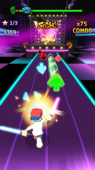 Скачать Blade Night : Rhythm Saber Mod APK — Безлимитные жизни и все песни открыты — скриншот 3