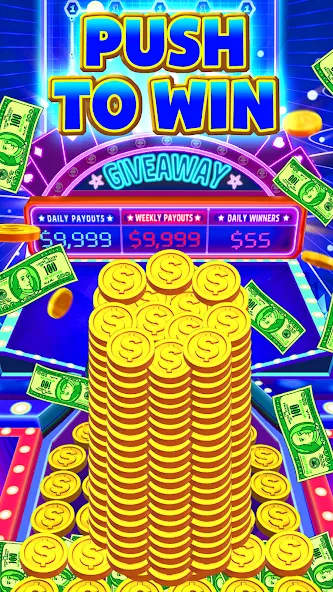 Cash Carnival Coin Pusher Game на телефон — скачать мод: Безлимитные монеты и джекпоты — скриншот 2