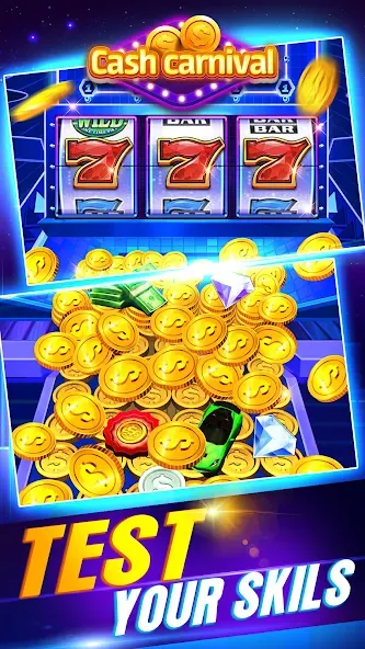 Cash Carnival Coin Pusher Game на телефон — скачать мод: Безлимитные монеты и джекпоты — скриншот 3