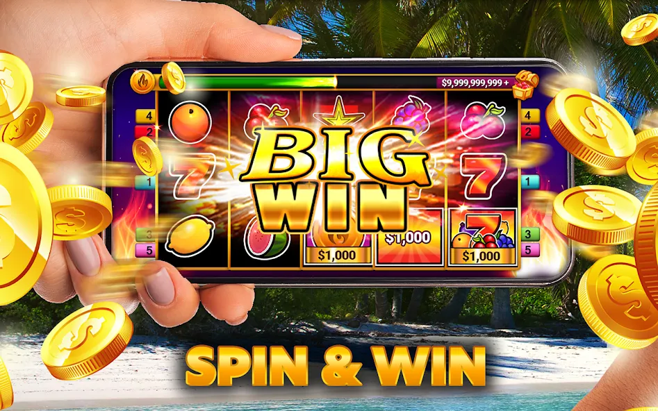 Скачать взлом Casino Slots - Slot Machines — Бесконечные монеты и бесплатные вращения — скриншот 1
