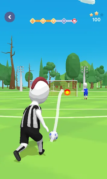 Скачать Stickman Freekick: Soccer game Mod APK — Безлимитные деньги и все мячи открыты — скриншот 5 Скачать Stickman Freekick: Soccer game Mod APK — Безлимитные деньги и все мячи открыты — скриншот 5