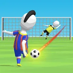Скачать Stickman Freekick: Soccer game Mod APK — Безлимитные деньги и все мячи открыты