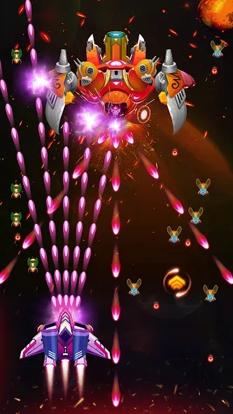 Скачать мод Galaxy Attack - Alien Shooter — Безлимитные монеты и жизни — скриншот 2