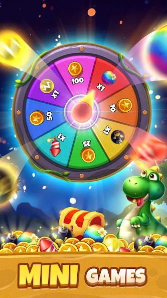 Bubble Shooter Primitive Eggs — скачать мод: Бесконечные жизни и монеты — скриншот 1