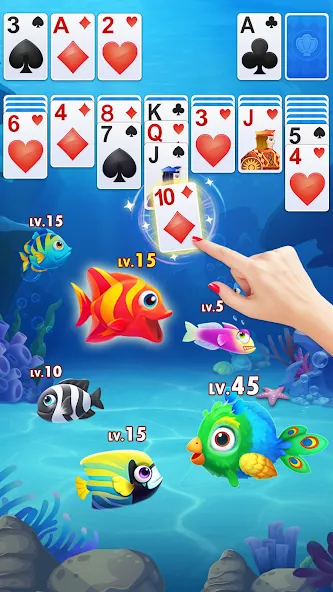 Скачать Solitaire Fish последней версии — Много монет и подсказки без ограничений — скриншот 2 Скачать Solitaire Fish последней версии — Много монет и подсказки без ограничений — скриншот 2
