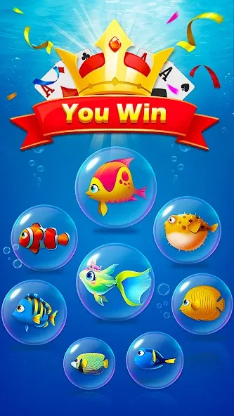 Скачать Solitaire Fish последней версии — Много монет и подсказки без ограничений — скриншот 4 Скачать Solitaire Fish последней версии — Много монет и подсказки без ограничений — скриншот 4