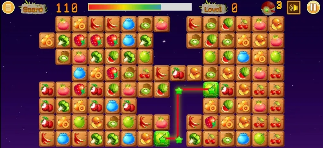 Link fruits - fruit match pair взлом APK — Подсказки доступны без ограничений — скриншот 4