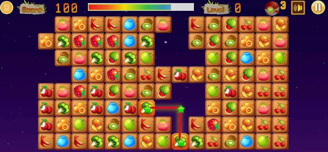 Link fruits - fruit match pair взлом APK — Подсказки доступны без ограничений — скриншот 5