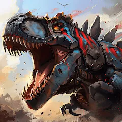 Скачать Mech War: Jurassic Dinosaur последней версии — Безлимитные деньги и мощные мехи