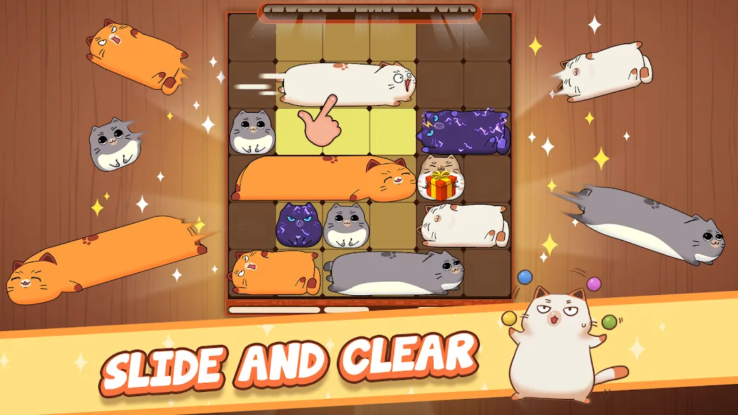 Haru Cats: Cute Sliding Puzzle MOD APK скачать на Андроид — Милые котики и все уровни — скриншот 1