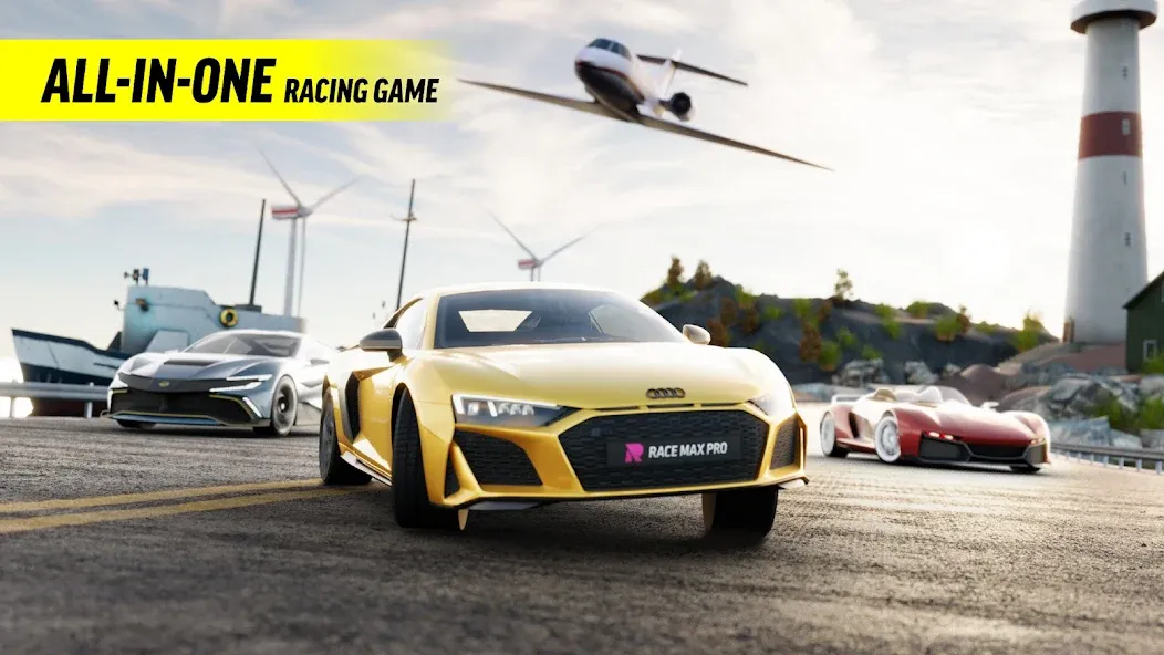 Мод Race Max Pro - Car Racing — Безлимитные деньги и топливо, скачать APK — скриншот 1 Мод Race Max Pro - Car Racing — Безлимитные деньги и топливо, скачать APK — скриншот 1