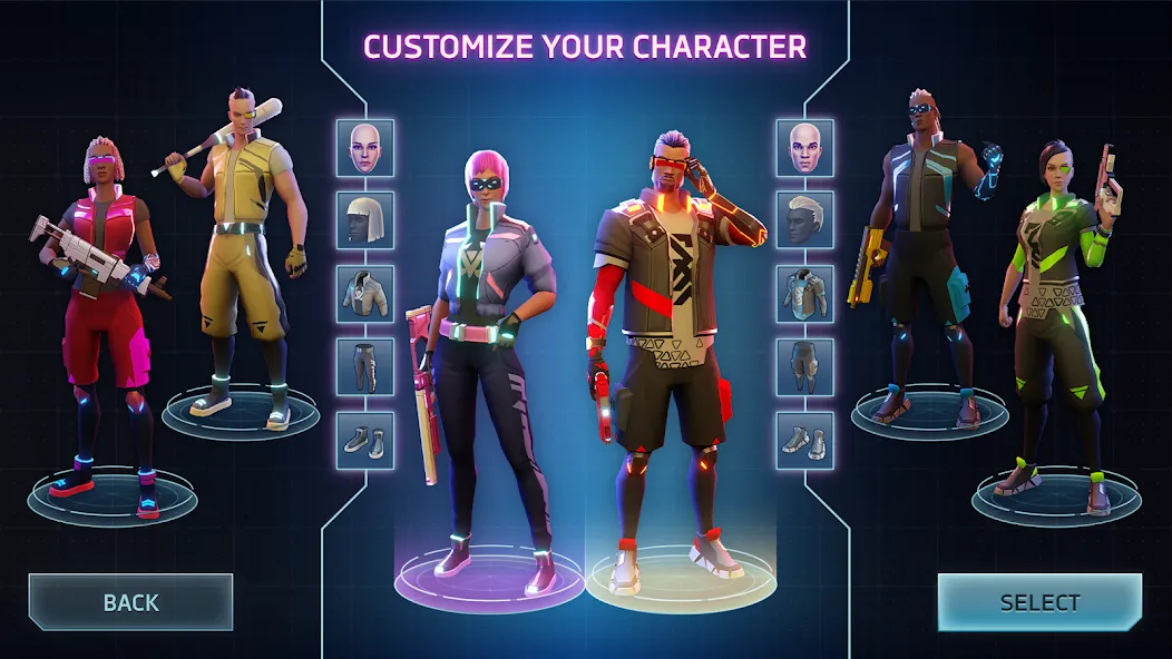 Cyberika: Action Cyberpunk RPG бесплатно на Андроид — мод: Безлимитные деньги и оружие — скриншот 3