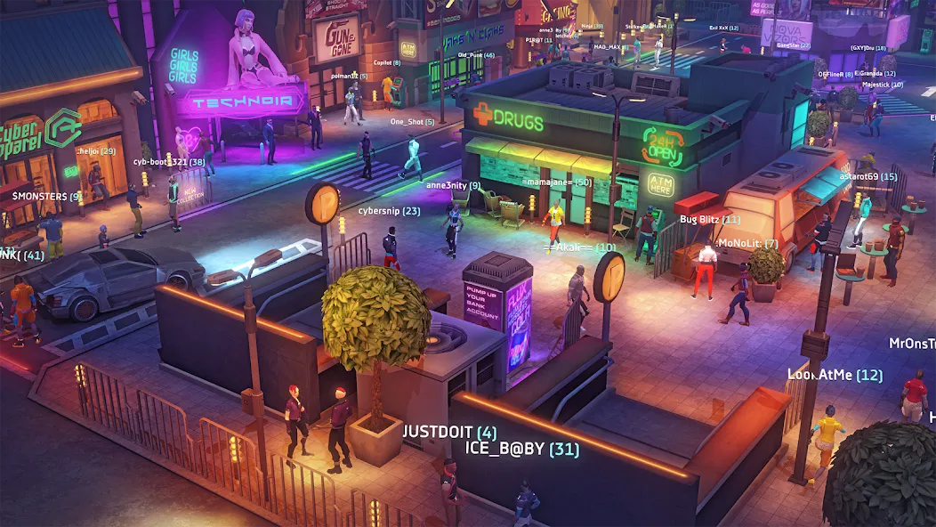 Cyberika: Action Cyberpunk RPG бесплатно на Андроид — мод: Безлимитные деньги и оружие — скриншот 4