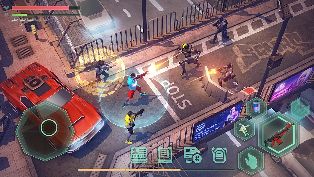 Cyberika: Action Cyberpunk RPG бесплатно на Андроид — мод: Безлимитные деньги и оружие — скриншот 5