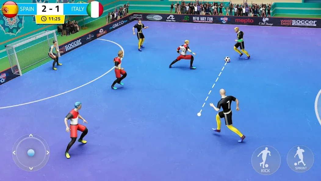 Indoor Futsal: Football Games — взломанная версия, Безлимитные деньги и все команды открыты — скриншот 1