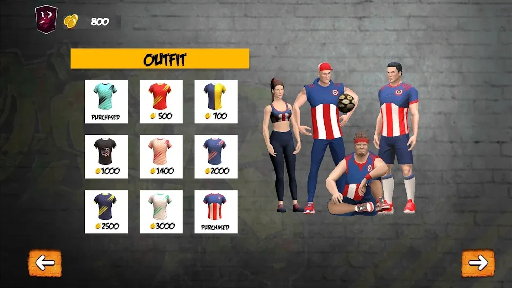 Street Football: Futsal Games на телефон — скачать мод: Безлимитные деньги и энергия — скриншот 4