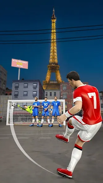 Street Football Kick Games мод на Андроид: Безлимитные деньги и энергия — скриншот 5 Street Football Kick Games мод на Андроид: Безлимитные деньги и энергия — скриншот 5