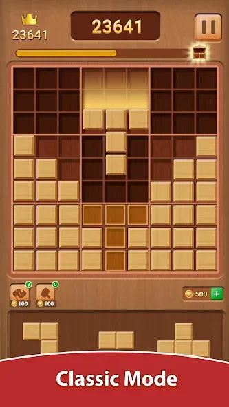 Wood Block Puzzle бесплатно на Андроид — мод: Без рекламы и бесконечные подсказки — скриншот 1 Wood Block Puzzle бесплатно на Андроид — мод: Без рекламы и бесконечные подсказки — скриншот 1