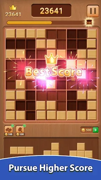 Wood Block Puzzle бесплатно на Андроид — мод: Без рекламы и бесконечные подсказки — скриншот 3 Wood Block Puzzle бесплатно на Андроид — мод: Без рекламы и бесконечные подсказки — скриншот 3