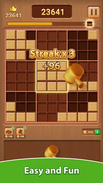Wood Block Puzzle бесплатно на Андроид — мод: Без рекламы и бесконечные подсказки — скриншот 4 Wood Block Puzzle бесплатно на Андроид — мод: Без рекламы и бесконечные подсказки — скриншот 4