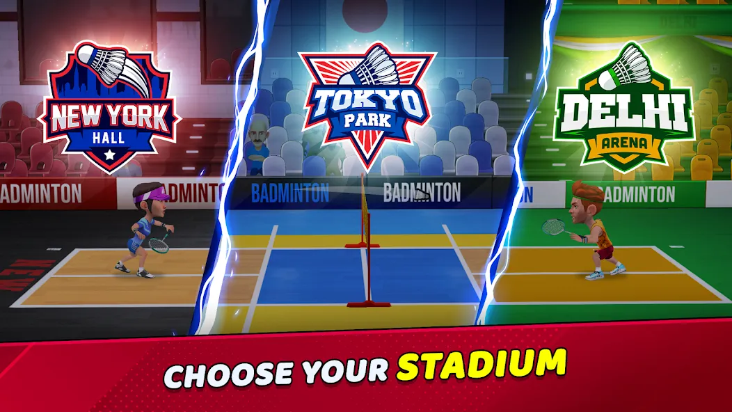 Badminton Clash 3D на телефон — скачать мод: Безлимитные деньги и энергия — скриншот 4