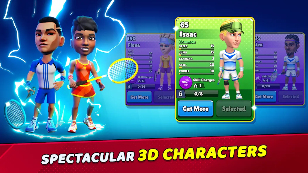 Badminton Clash 3D на телефон — скачать мод: Безлимитные деньги и энергия — скриншот 5