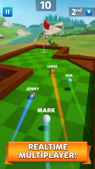 Скачать Golf Battle на Андроид с модом — Безлимитные мячи и улучшенная точность — скриншот 2