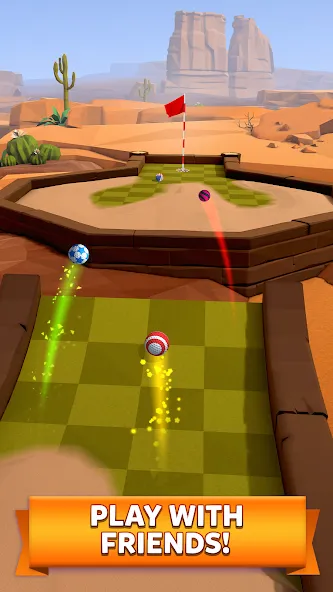 Скачать Golf Battle на Андроид с модом — Безлимитные мячи и улучшенная точность — скриншот 3