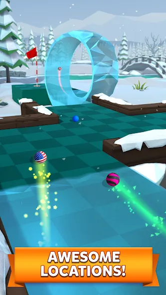 Скачать Golf Battle на Андроид с модом — Безлимитные мячи и улучшенная точность — скриншот 4