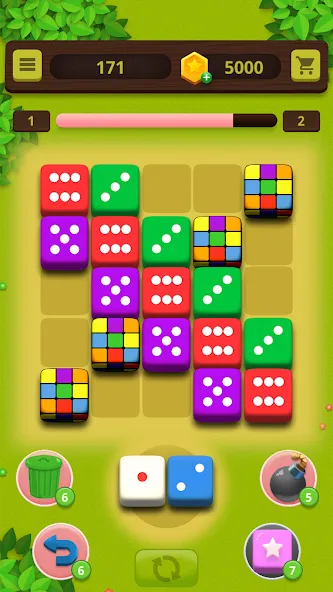 Мод Dice Craft - Merge Puzzle — Безлимитные монеты и усиленные кубики, скачать APK — скриншот 2 Мод Dice Craft - Merge Puzzle — Безлимитные монеты и усиленные кубики, скачать APK — скриншот 2