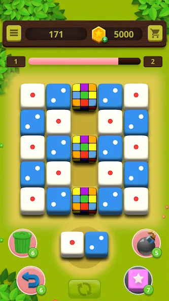Мод Dice Craft - Merge Puzzle — Безлимитные монеты и усиленные кубики, скачать APK — скриншот 3 Мод Dice Craft - Merge Puzzle — Безлимитные монеты и усиленные кубики, скачать APK — скриншот 3