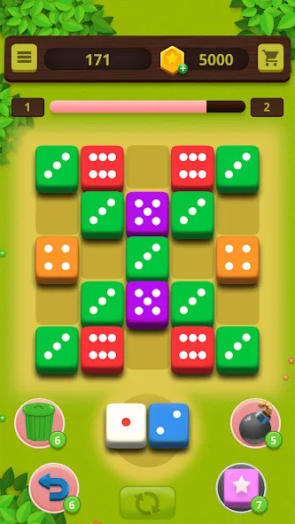Мод Dice Craft - Merge Puzzle — Безлимитные монеты и усиленные кубики, скачать APK — скриншот 4 Мод Dice Craft - Merge Puzzle — Безлимитные монеты и усиленные кубики, скачать APK — скриншот 4