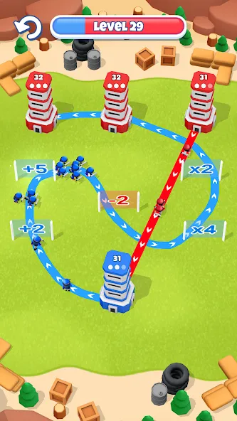 Tower War - Tactical Conquest взломанный APK — Безлимитные деньги и все уровни — скриншот 1 Tower War - Tactical Conquest взломанный APK — Безлимитные деньги и все уровни — скриншот 1