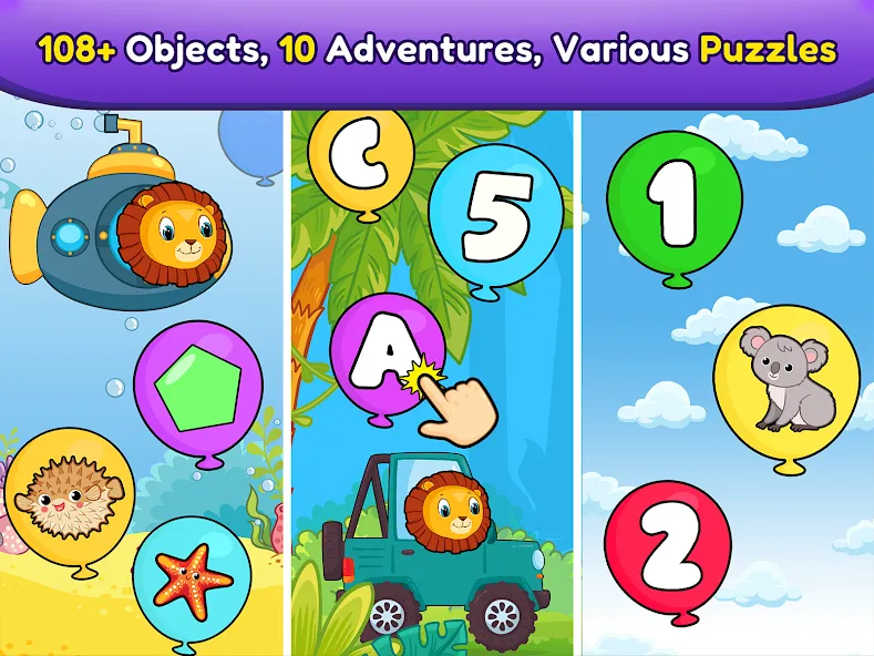 Balloon Pop Kids Learning Game взлом на Андроид — Все задания разблокированы и без рекламы — скриншот 1 Balloon Pop Kids Learning Game взлом на Андроид — Все задания разблокированы и без рекламы — скриншот 1