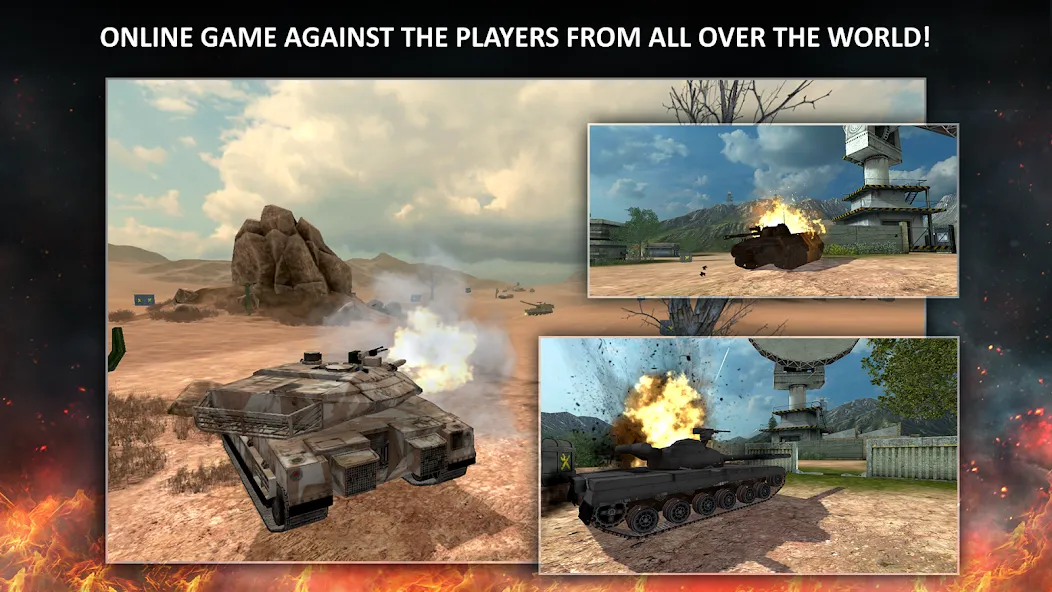 Скачать Tanktastic 3D tanks последней версии — Безлимитные деньги и боеприпасы — скриншот 1
