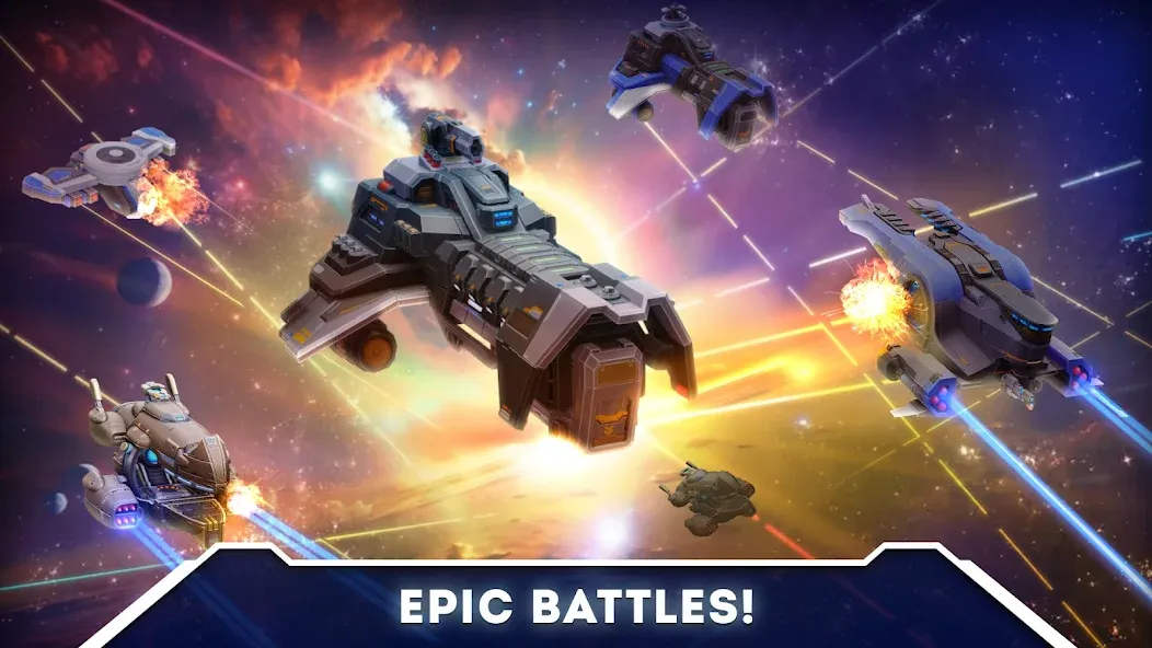 Galaxy Control: 3D strategy MOD APK скачать на Андроид — Безлимитные ресурсы и войска — скриншот 1