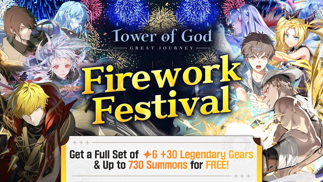 Tower of God: Great Journey бесплатно на Андроид — мод: Много ресурсов и усиленные герои — скриншот 1