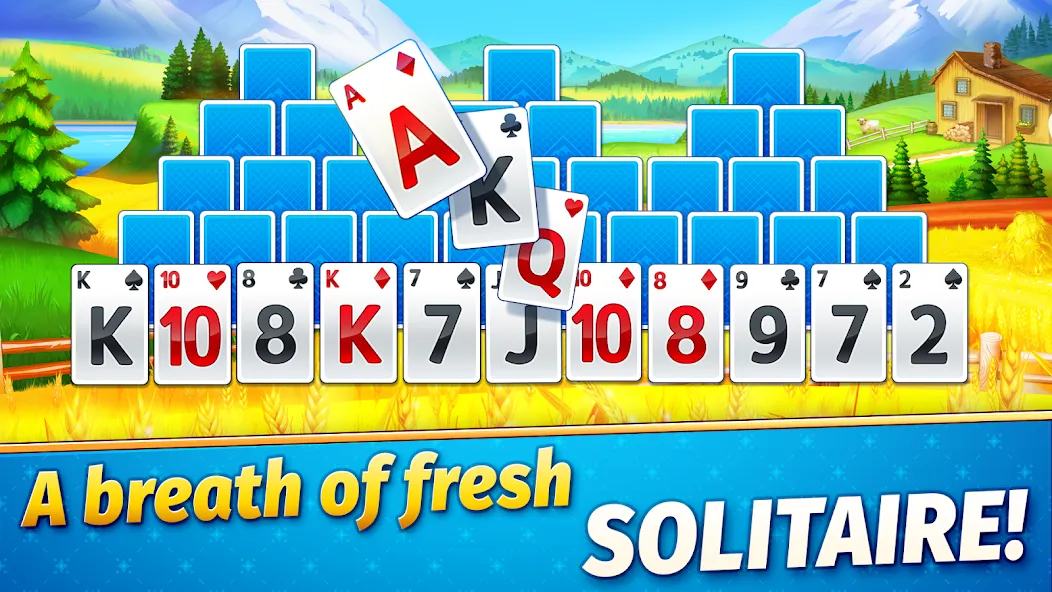 Solitaire Golden Prairies — взломанная версия, Безлимитные монеты и открыты все поля — скриншот 1 Solitaire Golden Prairies — взломанная версия, Безлимитные монеты и открыты все поля — скриншот 1