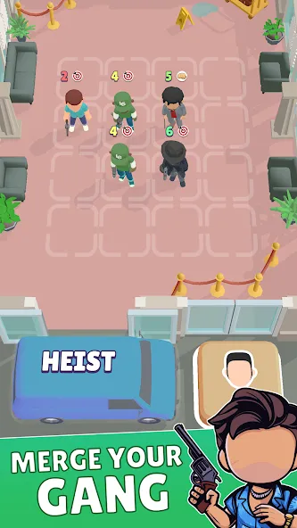 Скачать Merge Gangster Heist vs Police Mod APK — Безлимитные деньги и оружие — скриншот 1