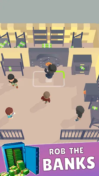 Скачать Merge Gangster Heist vs Police Mod APK — Безлимитные деньги и оружие — скриншот 3