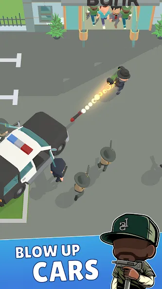 Скачать Merge Gangster Heist vs Police Mod APK — Безлимитные деньги и оружие — скриншот 5