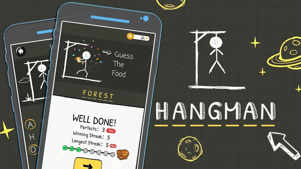 Скачать Hangman Words:Two Player Games мод — Без рекламы, все подсказки открыты — скриншот 1 Скачать Hangman Words:Two Player Games мод — Без рекламы, все подсказки открыты — скриншот 1