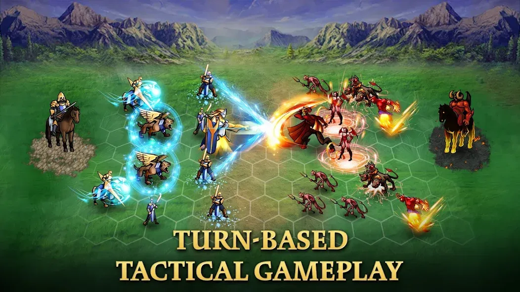 Magic War Legends MOD APK скачать на Андроид — Много золота и кристаллов — скриншот 1 Magic War Legends MOD APK скачать на Андроид — Много золота и кристаллов — скриншот 1