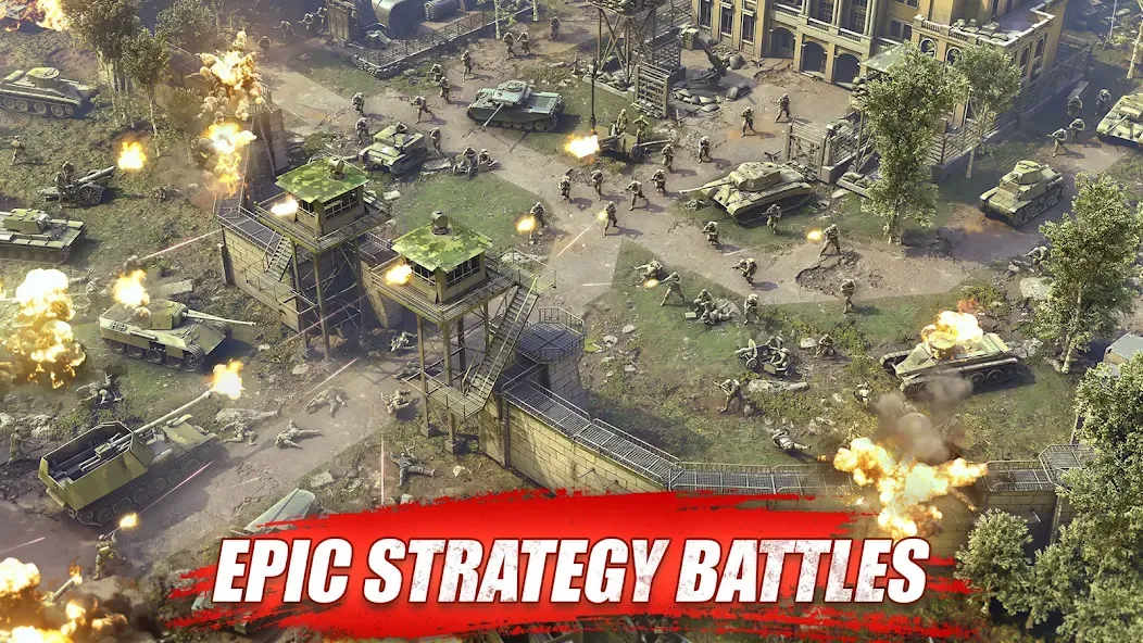 Heroes of War: Idle army game на телефон — скачать мод: Безлимитные ресурсы и усиленная армия — скриншот 5