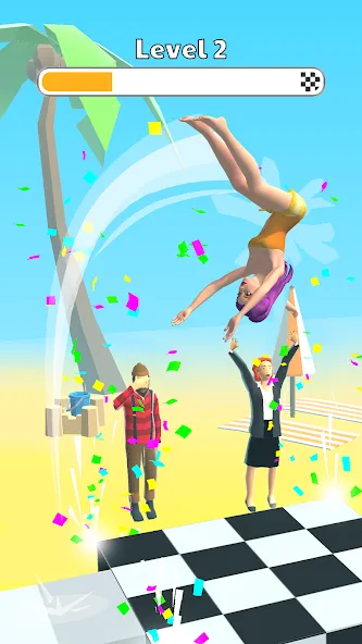 Human Flip: Jump Master Game бесплатно на Андроид — мод: Безлимитные монеты и суперпрыжок — скриншот 2
